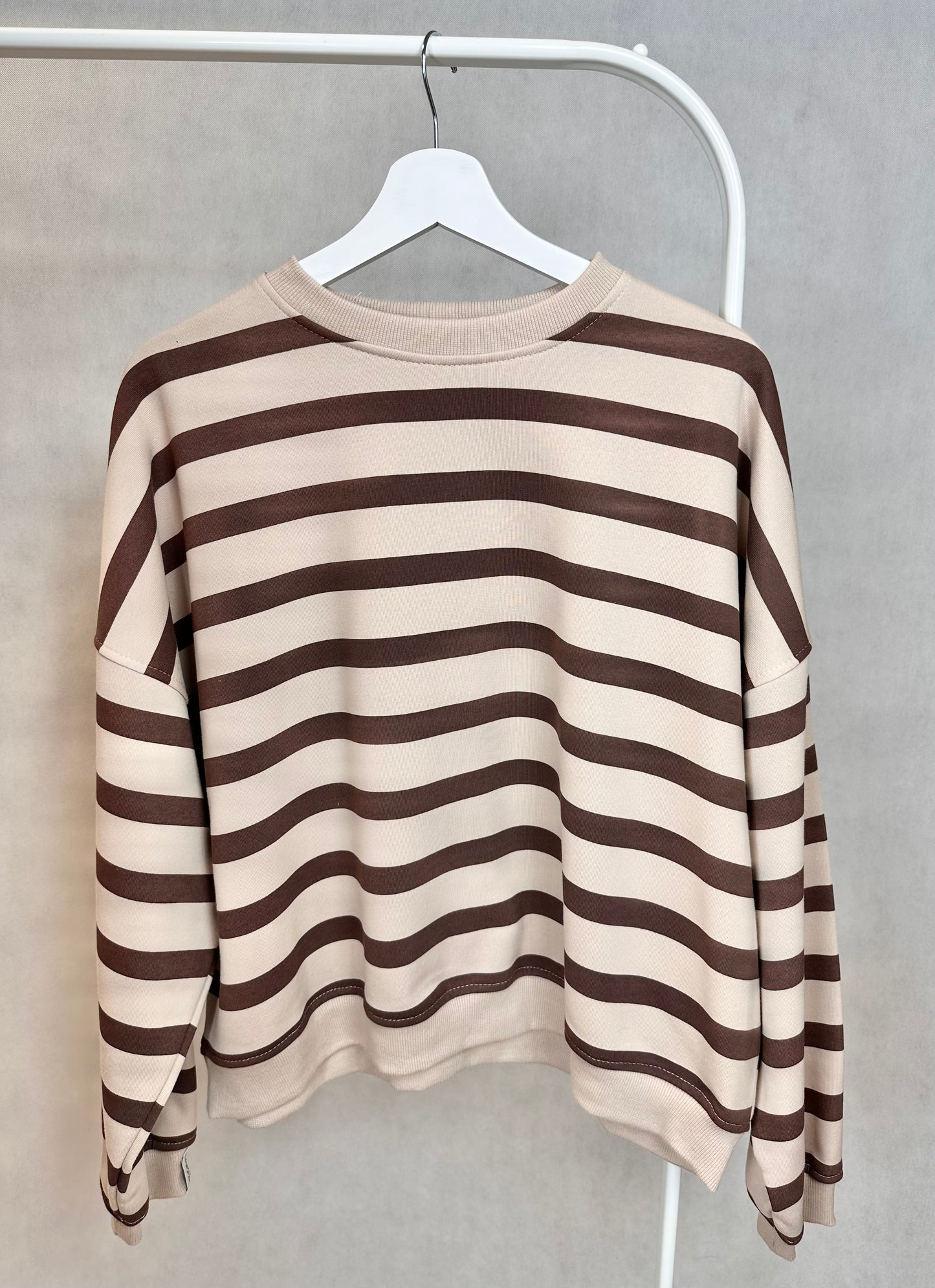 Bluza oversize- czekoladowe paski
