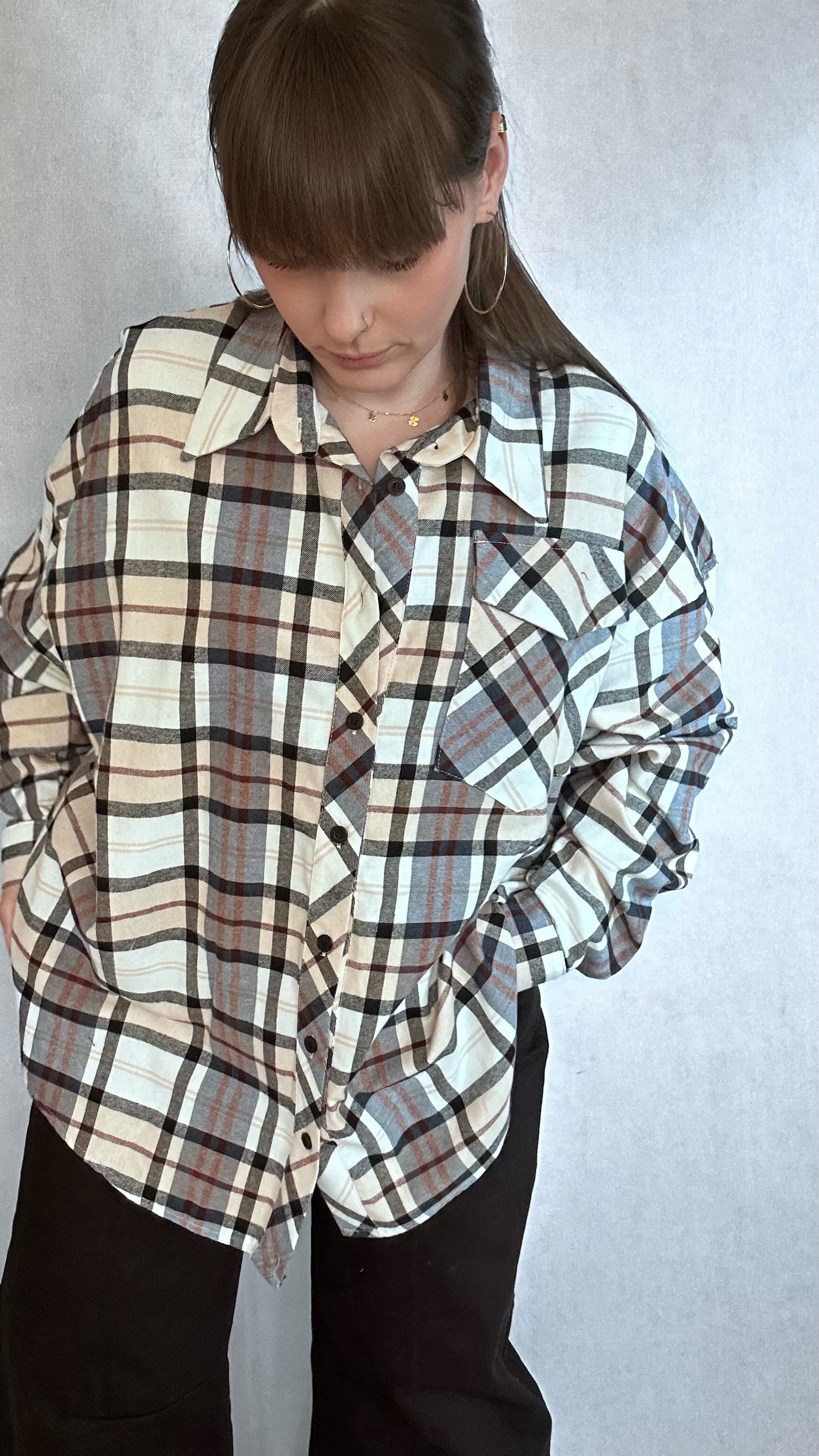 Koszula oversize w kratę Lola