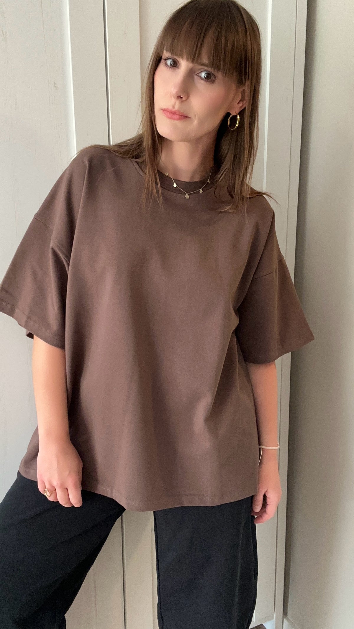 T-shirt oversize z bawełny Lenoshka