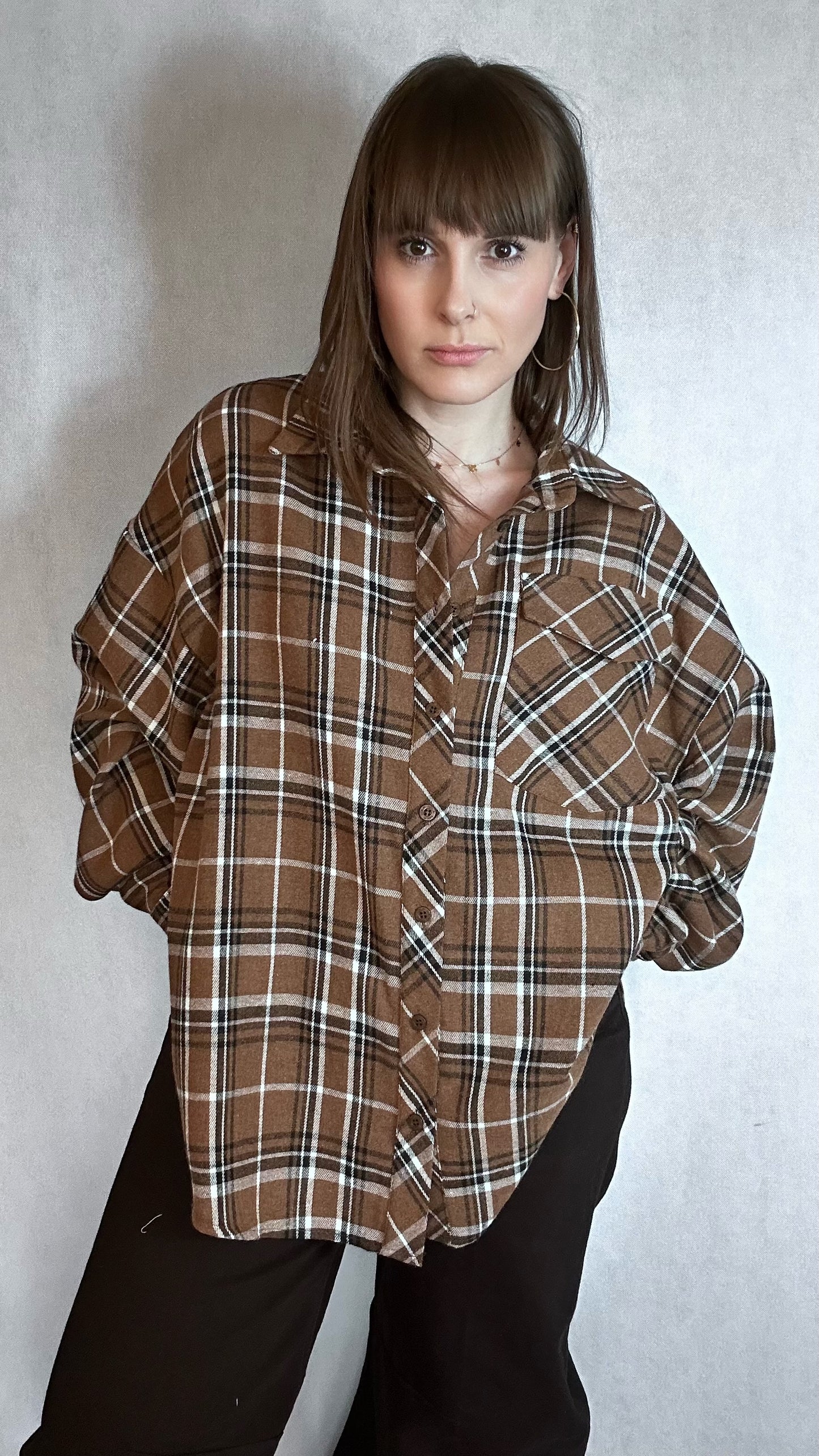 Koszula oversize w kratkę Lola
