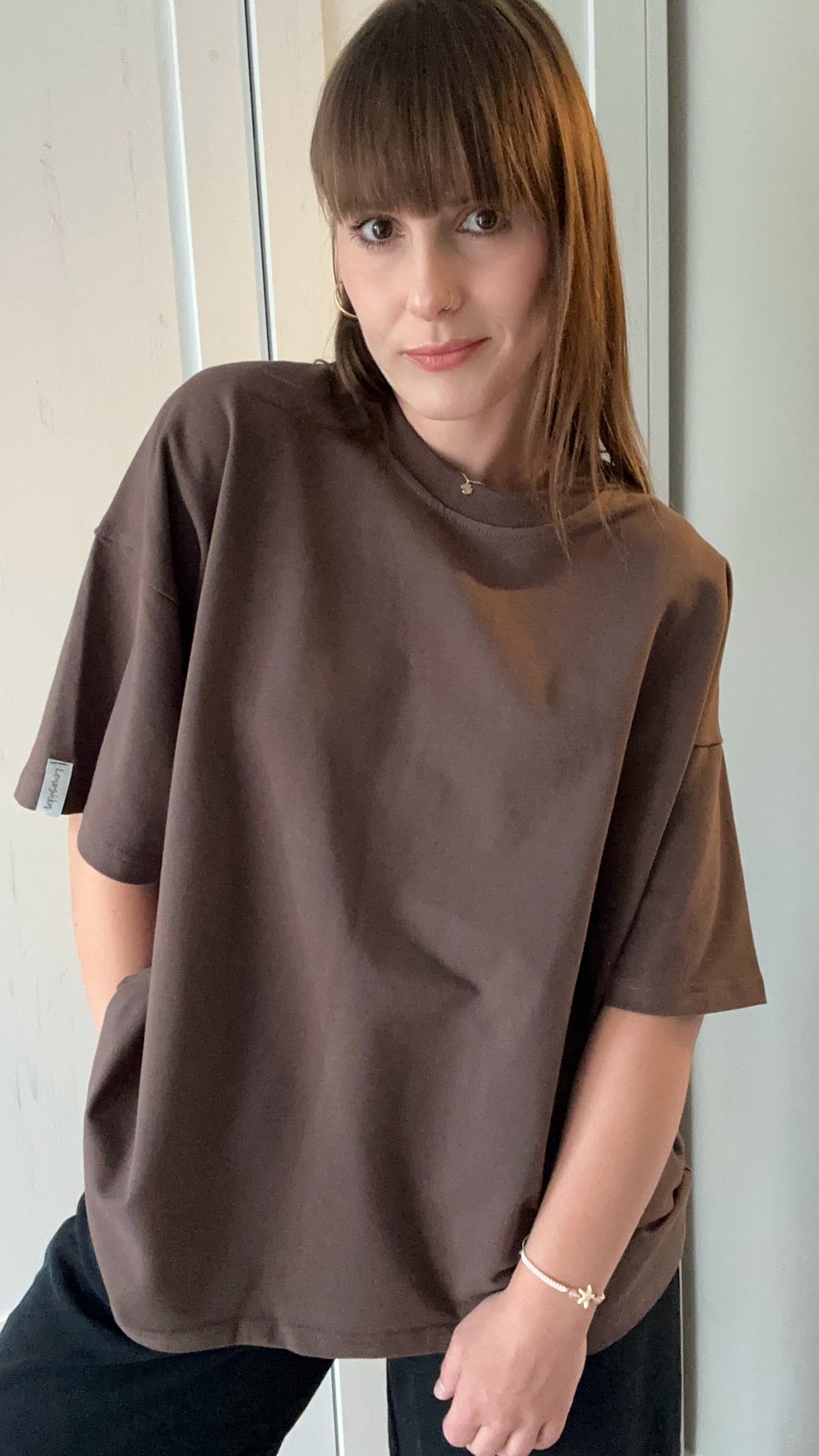 T-shirt oversize z bawełny Lenoshka