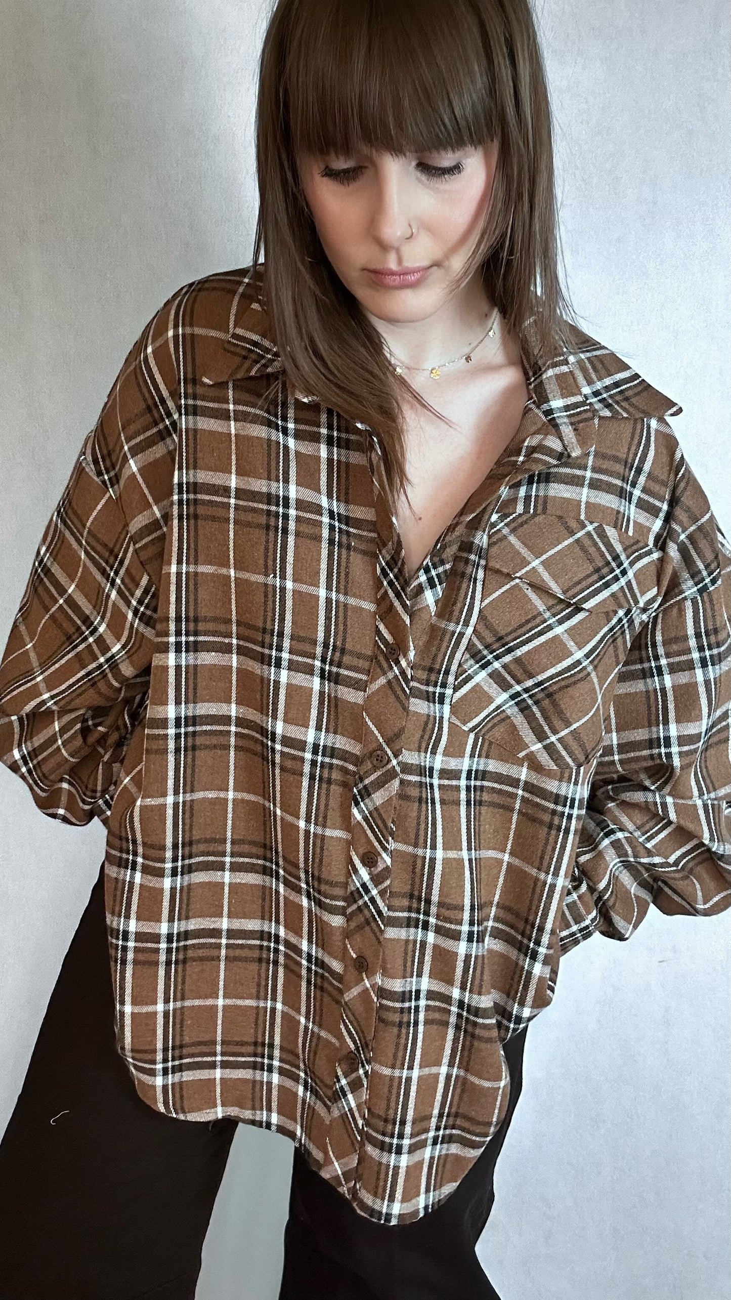 Koszula oversize w kratkę Lola