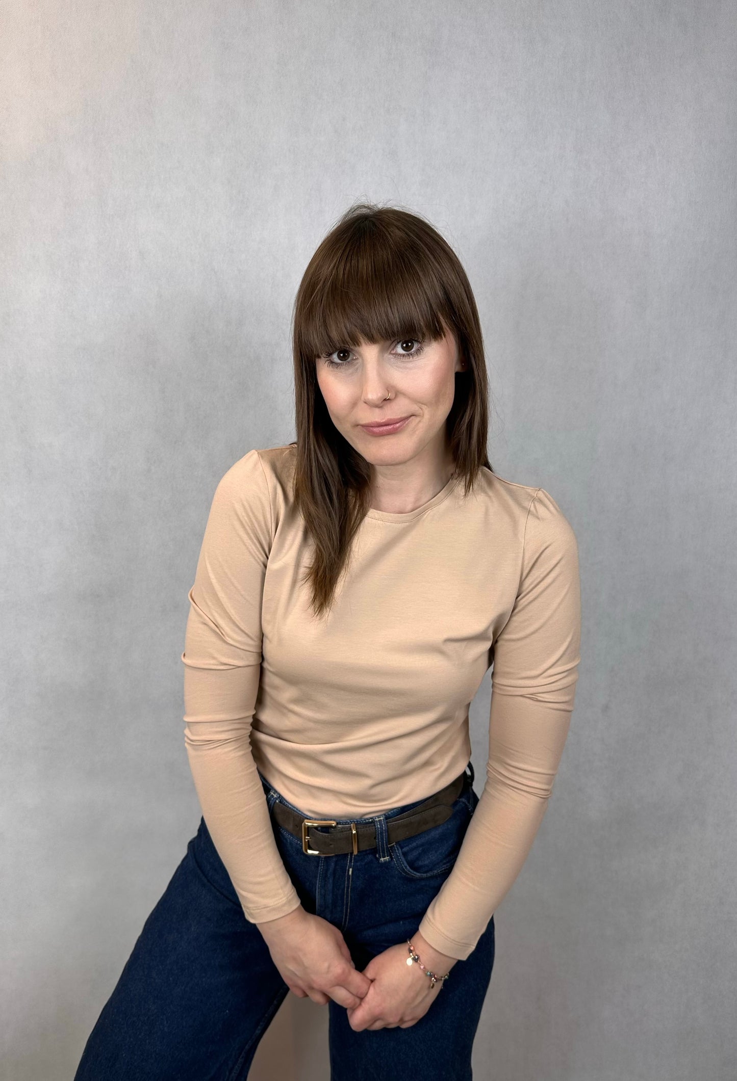 Bluzka basic z długim rękawem