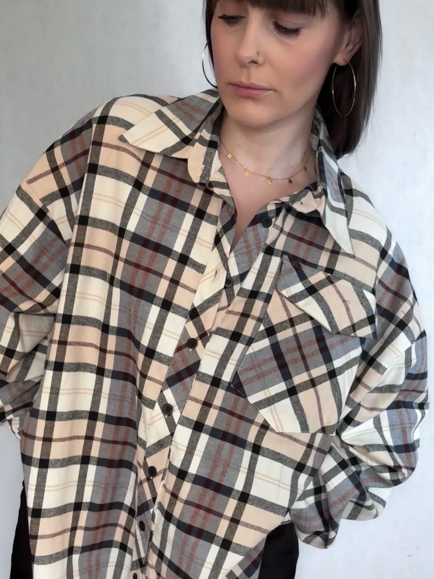 Koszula oversize w kratę Lola