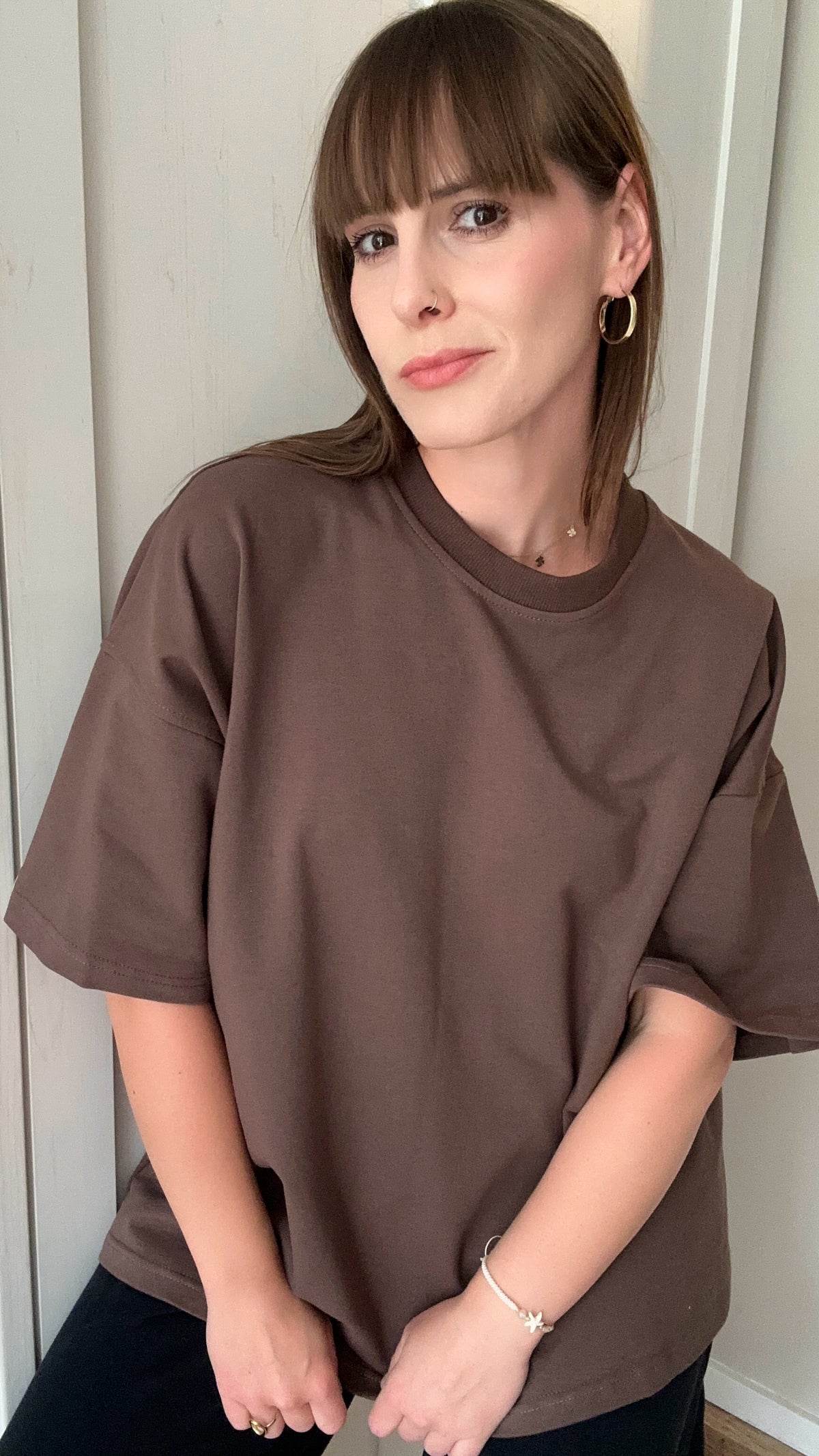 T-shirt oversize z bawełny Lenoshka