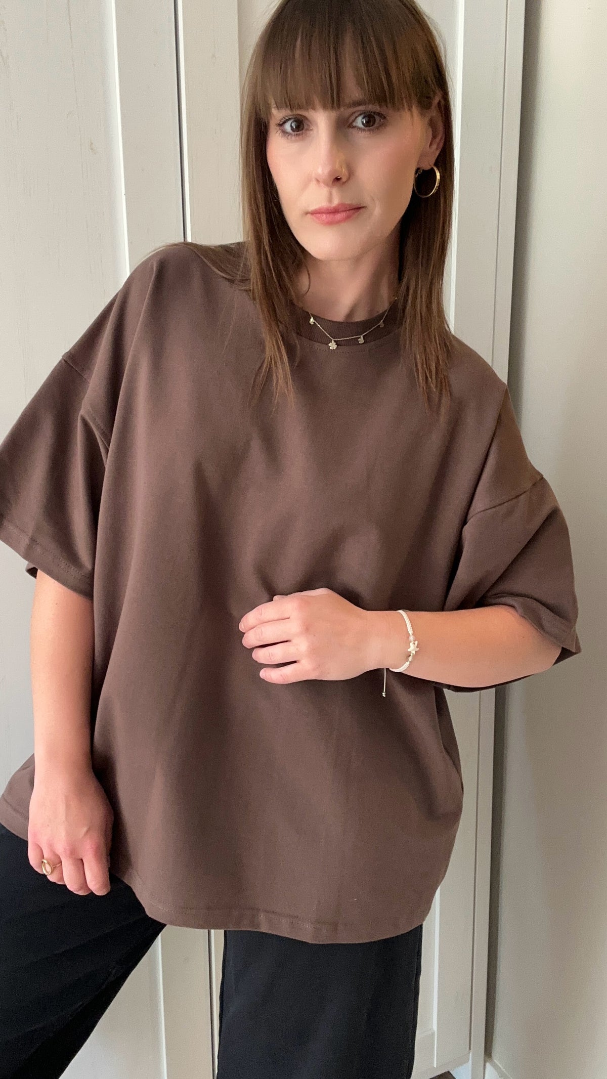T-shirt oversize z bawełny Lenoshka