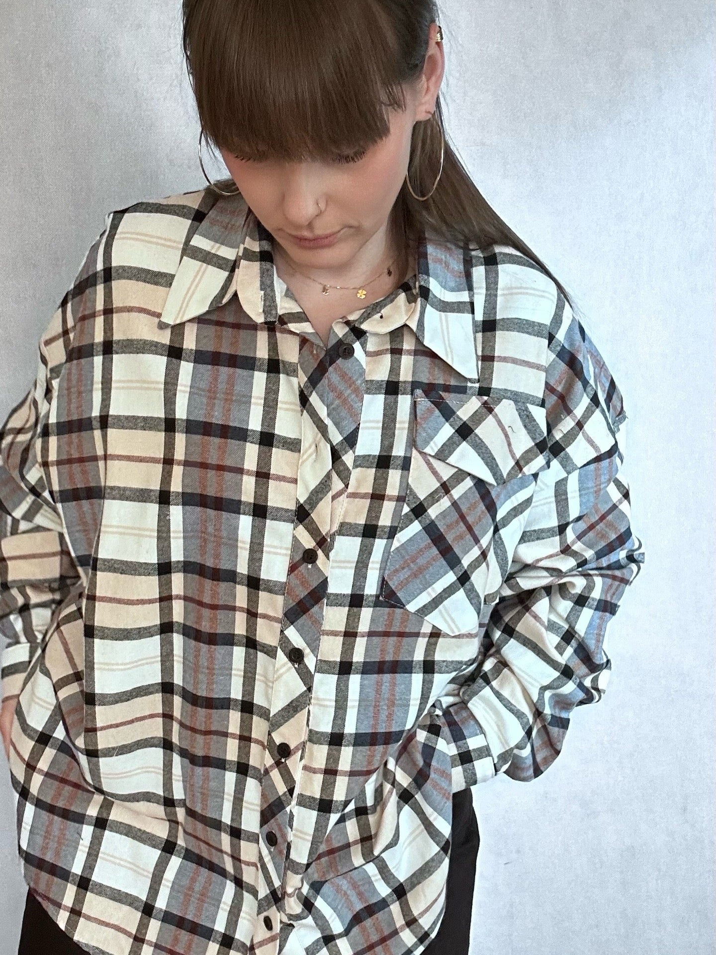 Koszula oversize w kratę Lola