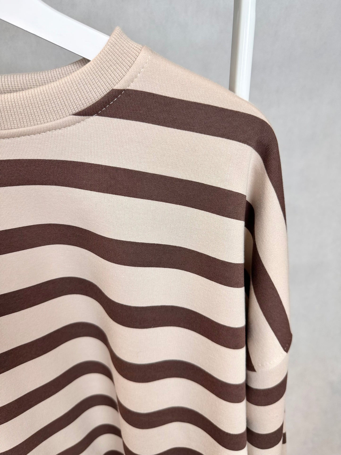 Bluza oversize- czekoladowe paski
