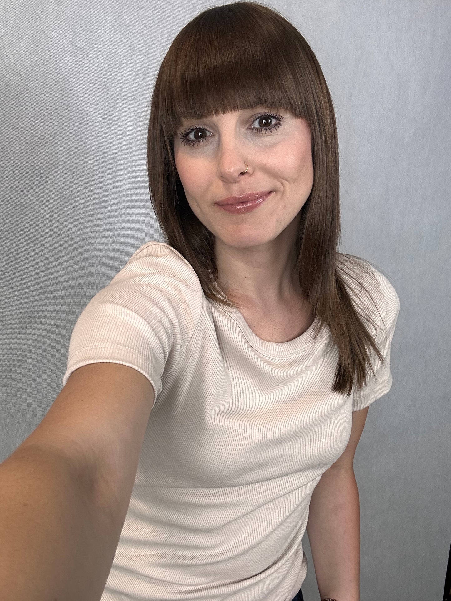T-shirt prążkowany