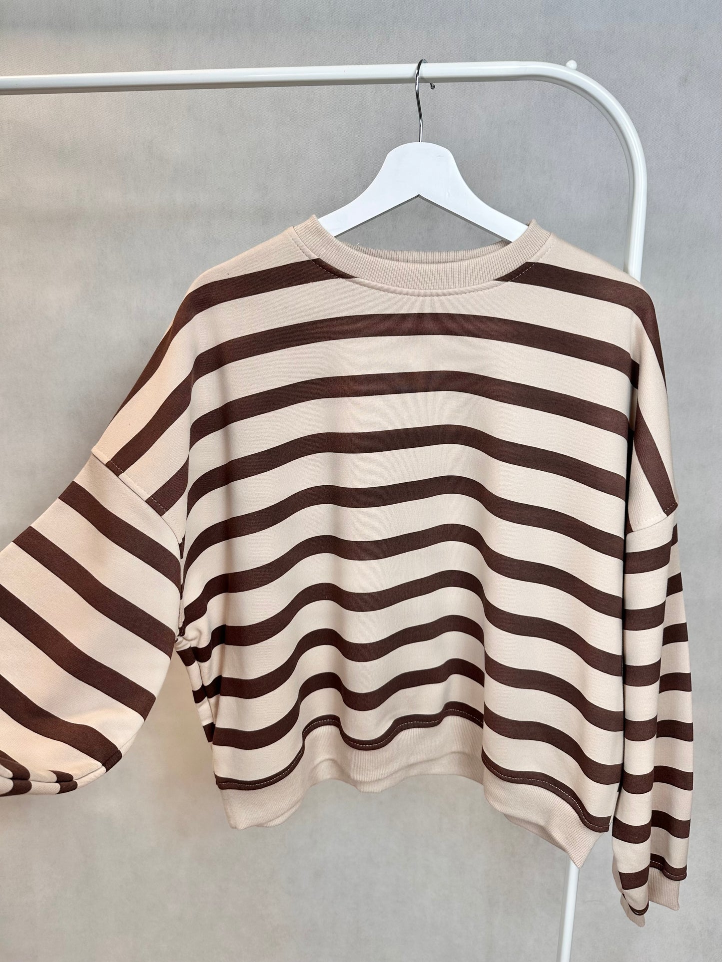 Bluza oversize- czekoladowe paski