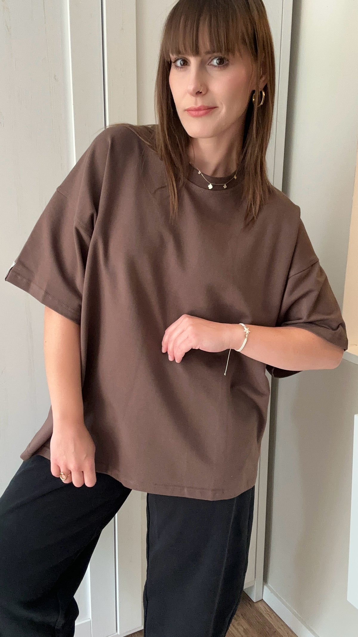 T-shirt oversize z bawełny Lenoshka